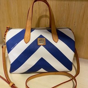 Donney & Bourke Blue Chevron purse